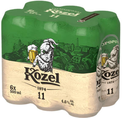 Velkopopovický Kozel 11 6x0,5l, plech