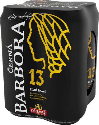 Ostravar Černá Bára plech 4x0,5l