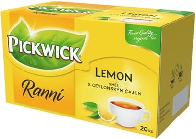 Pickwick Ranní Černý čaj s citrónem 35g