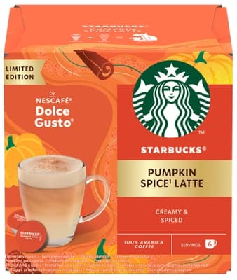 Starbucks® Pumpkin Spice Latte by NESCAFÉ Dolce Gusto - 12 kapslí (6 šálků) 6.0 dávek