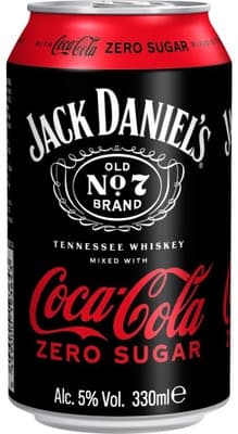 Jack Daniel's Tennessee Whiskey & Coca-Cola Zero alkoholický míchaný nápoj