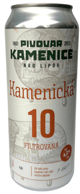 Pivovar Kamenice nad Lipou Kamenice 10° plech