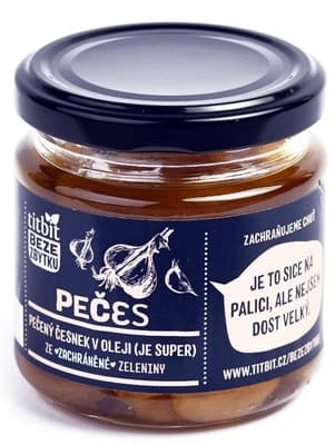 Titbit Pečes - pečený nakládaný česnek 180.0 g