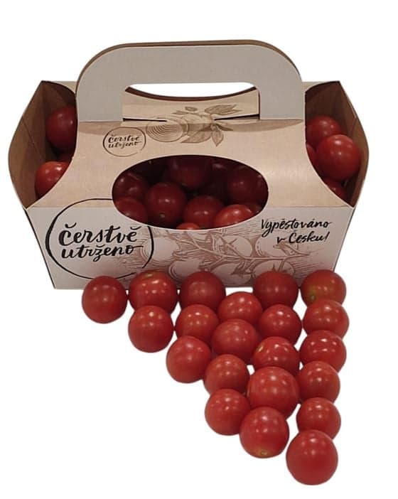 Čerstvě utrženo – Rajčata cherry volně bez větvičky, balení