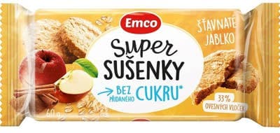 Emco Super sušenky bez přidaného cukru Šťavnaté Jablko