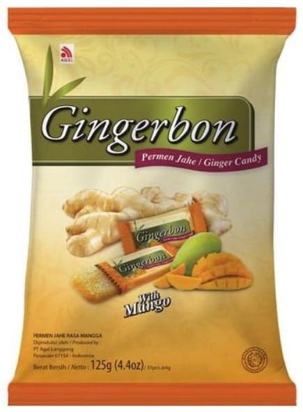 Gingerbon Zázvorové bonbony mango 125 g