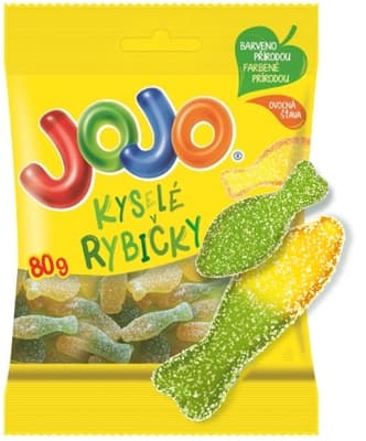 Jojo Kyselé rybičky želé bonbóny s ovocnými příchutěmi