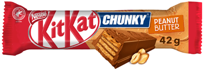 KitKat Chunky čokoládová tyčinka s oplatkou a arašídovou náplní