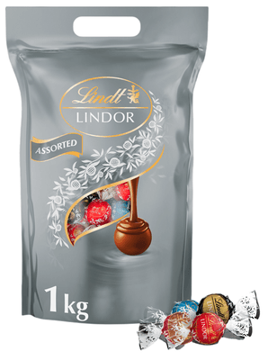 Lindt Bonboniéra Lindor Megabalení čokoládových pralinek stříbrný mix