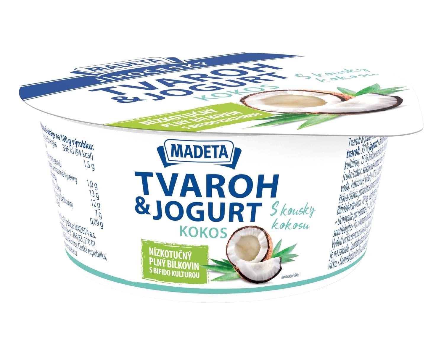 Madeta Jihočeský tvaroh&jogurt kokos