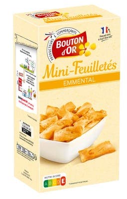 Bouton d´Or Tyčinky z listového těsta s ementálem