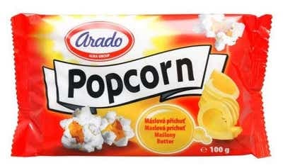 Arado Popcorn do mikrovlnné trouby, máslový 100.0 g