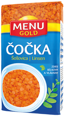 Menu Gold Čočka červená