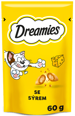 Dreamies Polštářky se sýrem doplňkové krmivo pro kočky a koťata