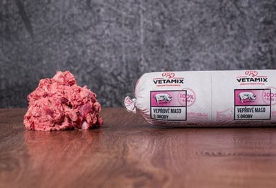 Vetamix Vepřové maso s droby pro psy a kočky