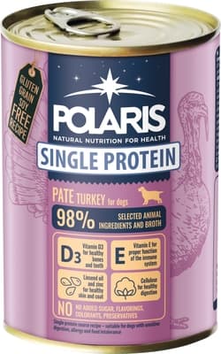 Polaris Single Protein Paté konzerva pro psy krůtí