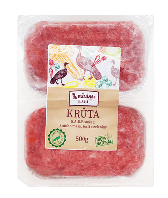 Mixáno BARF - krůtí s jemnou zeleninu pro psy 2x250g