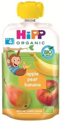 HiPP HiPPiS BIO 100% ovoce Jablko-Hruška-Banán