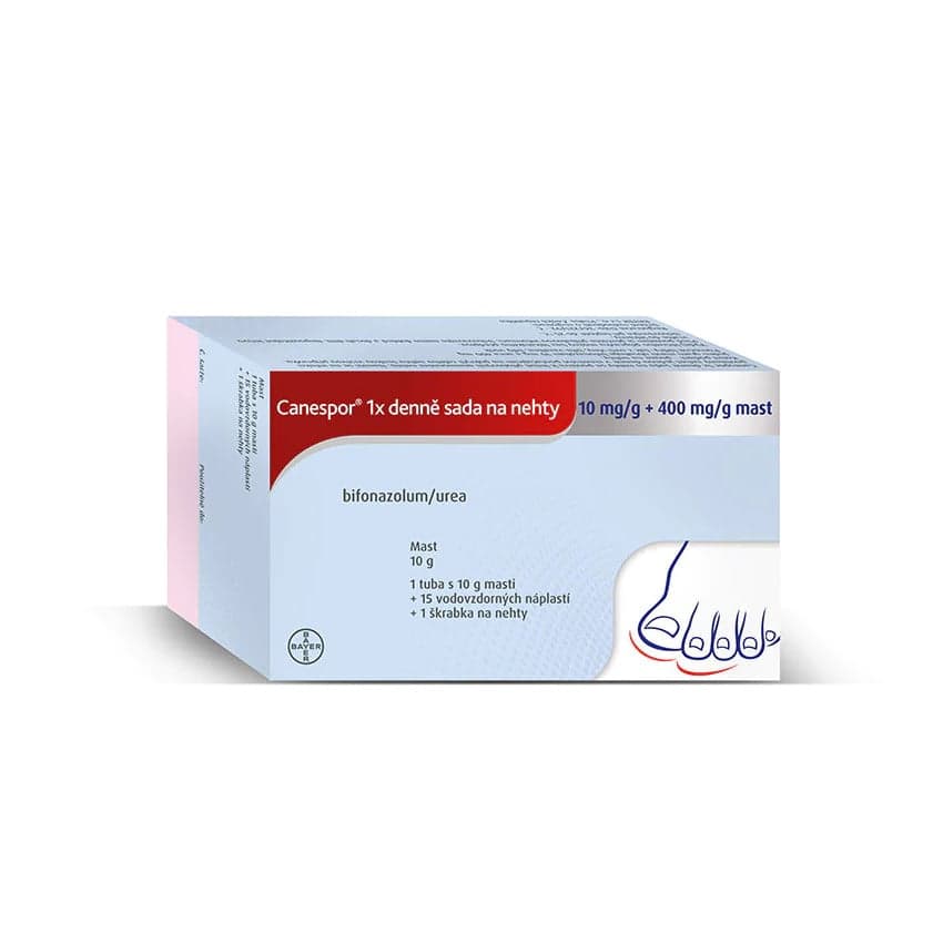 CANESPOR 1X DENNĚ SADA NA NEHTY 10MG/G+400MG/G mast 10G+SADA 1 ks