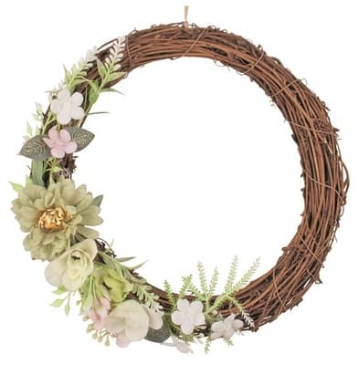 Anděl Přerov Věnec s dekoracemi, 23 cm, zelený
