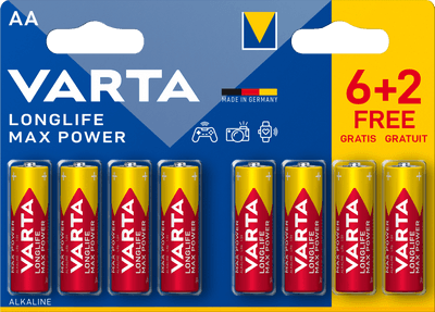 Varta Longlife Max Power 6+2 AA