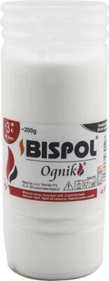 Bispol Svíčka hřbitovní parafínová 14cm