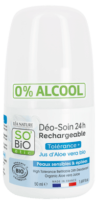 SO’BiO étic Deodorant roll-on 24h, Tolerance+ s Aloe vera BIO