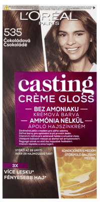 L´Oréal Paris Casting Creme Gloss semipermanentní barva na vlasy, odstín 535 čokoládová