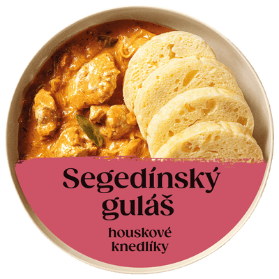 Cibule Bistro Segedínský guláš s houskovým knedlíkem