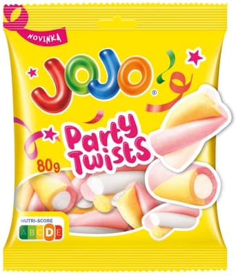 Jojo PartyTwist pěnové bonbóny s příchutí zmrzliny, broskví a borůvek