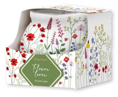 Emocio Flower Lover vonná svíčka, sklo dekor (80 x 72 mm)