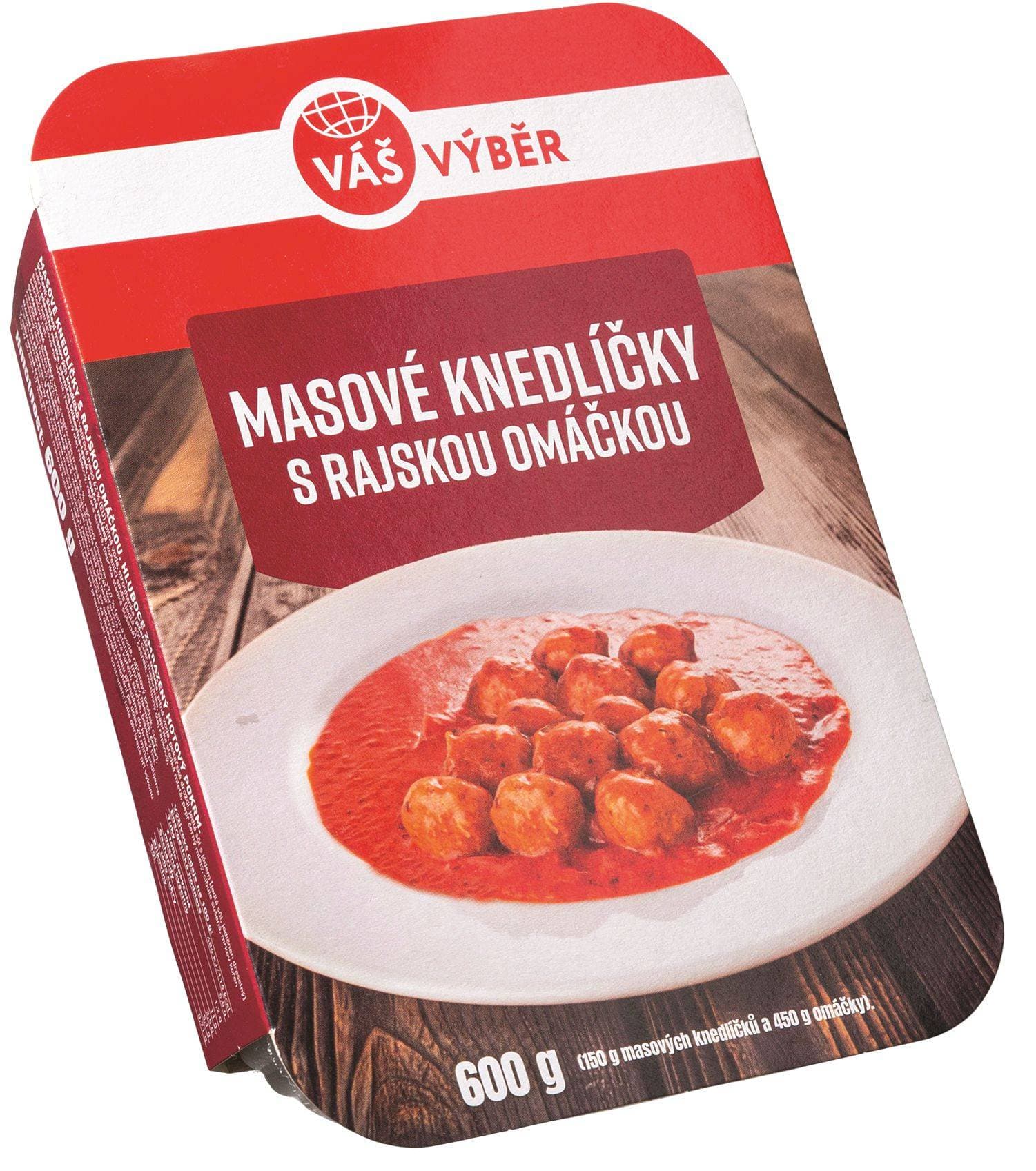 Váš Výběr Masové knedlíčky s rajskou omáčkou mražené 600g