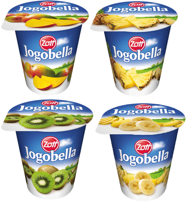 Zott Jogobella Exotic Mix příchutí (Ananas, Banán, Mango, Kiwi), 1ks