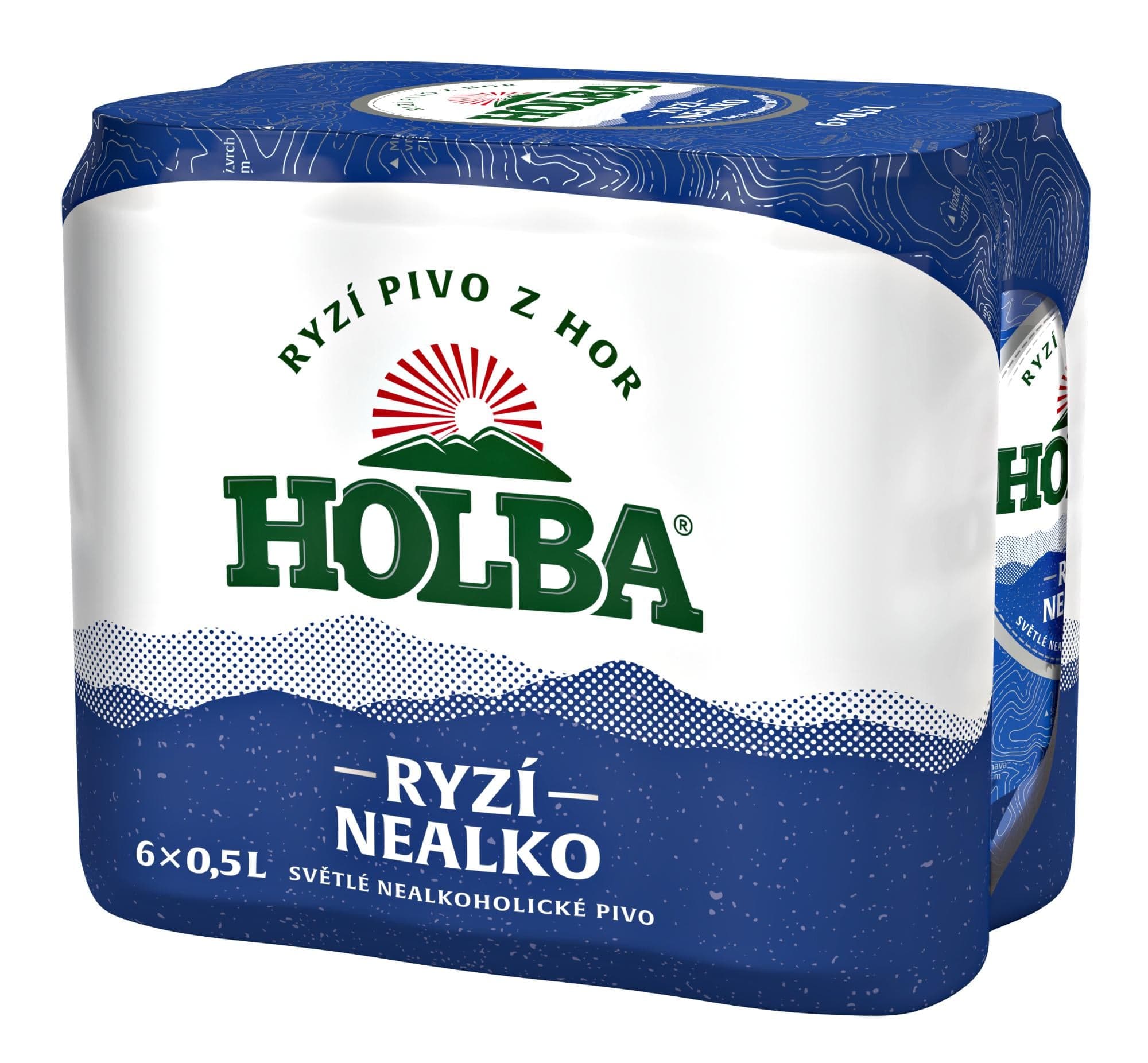 Holba Ryzí nealko Nealkoholické pivo plech (6×0,5 l)
