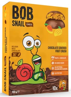 Šnek Bob Ovocná pochoutka v čokoládě - mango