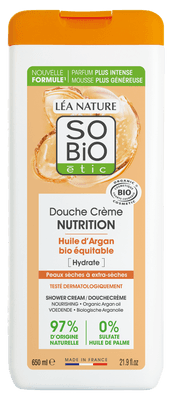 SO’BiO étic Krém sprchový Nutrition s arganovým olejem BIO 650.0 ml