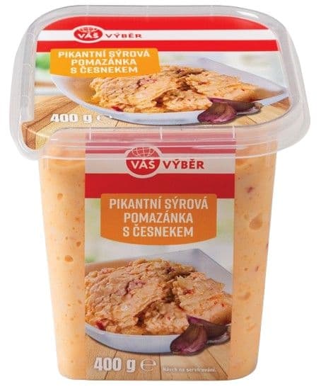 Váš Výběr Pikantní sýrová pomazánka s česnekem 400g