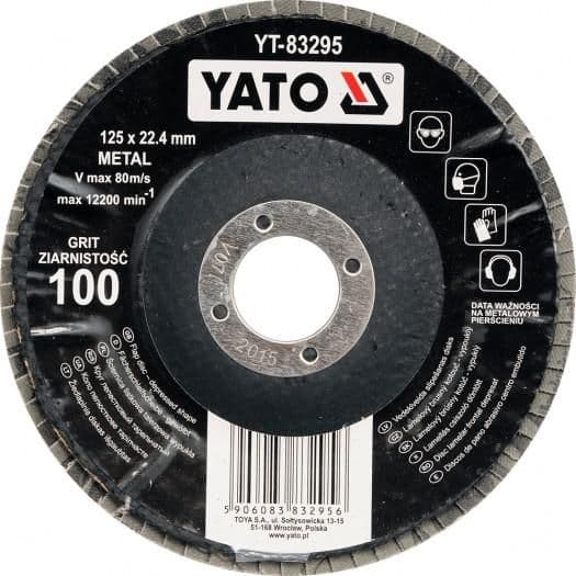 Yato Kotouč lamelový korundový 125 x 22,2 mm vypouklý brusný P80