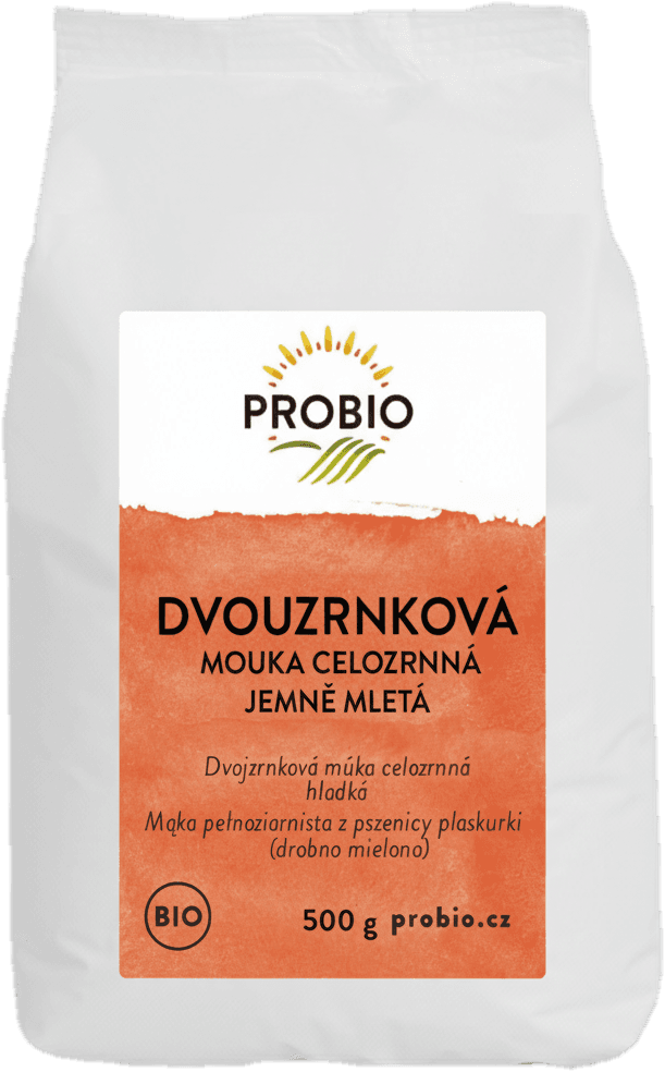 Probio BIO Mouka dvouzrnková celozrnná jemně mletá