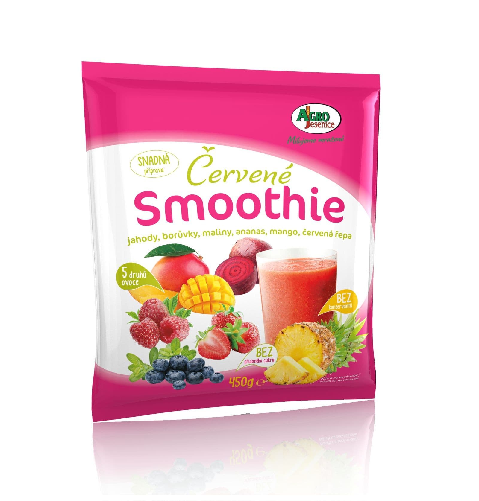 Smoothie červené mražené 450g