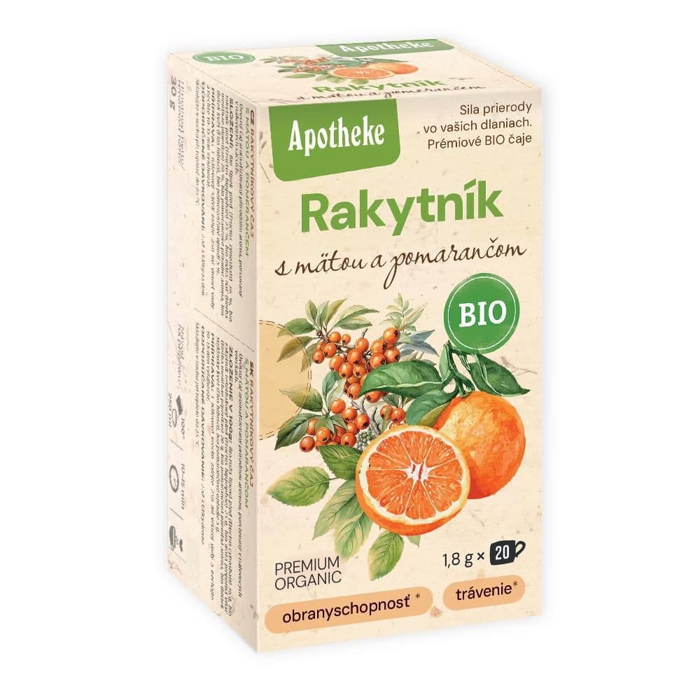 Apotheke BIO čaj Rakytníkový s mátou a pomerančem 20x1,8g