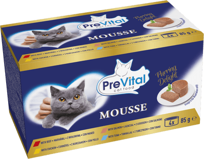 PreVital Konzerva pro kočky ryby, maso 4x85g