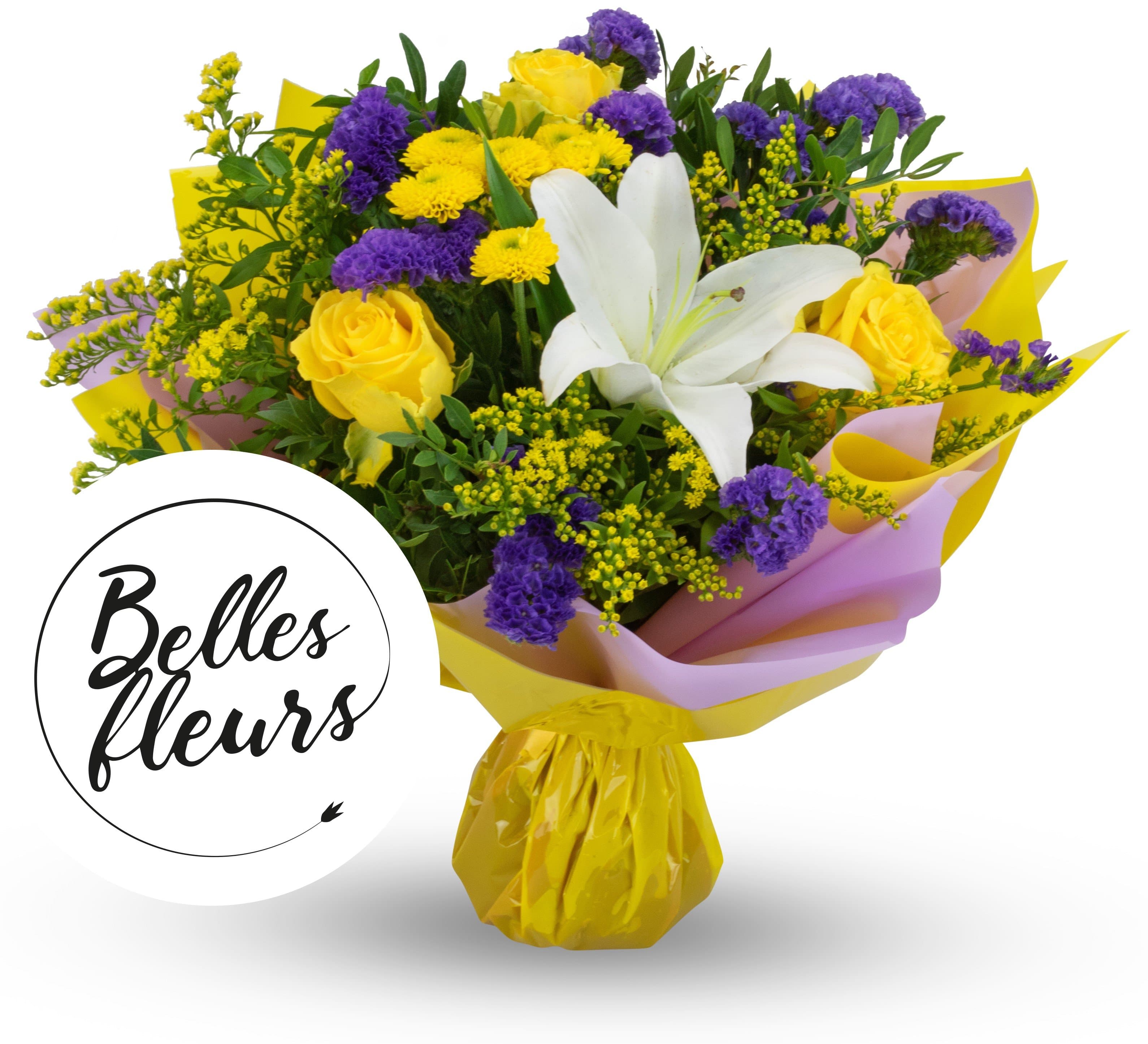 Belles Fleurs Kytice žluto-fialová