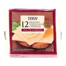 Tavený sýr s cheddarem plátkový 12 x 16,67g (200g)