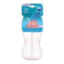 Canpol babies Lahev sportovní se slámkou 370ml růžová
