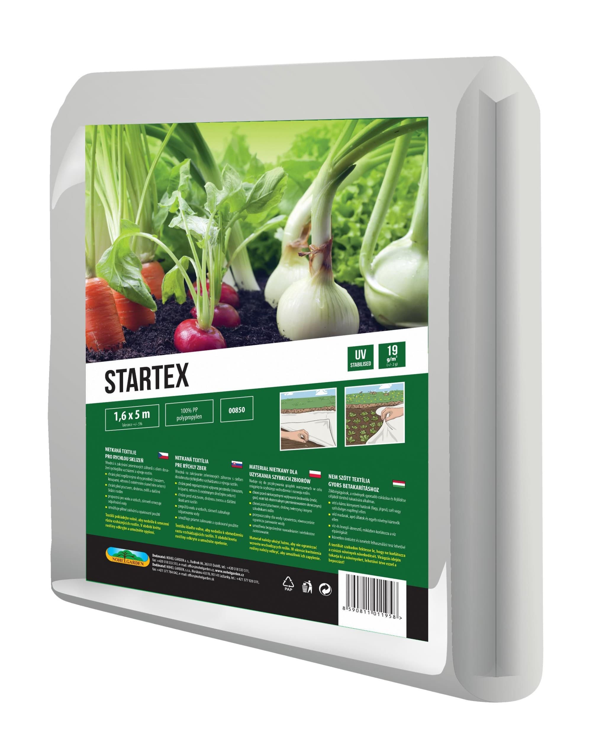 Textilie STARTEX k rychlení bílá 1,6x5m