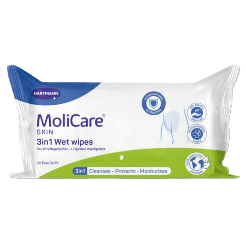 MoliCare Skin Vlhčené ubrousky 3v1 30ks