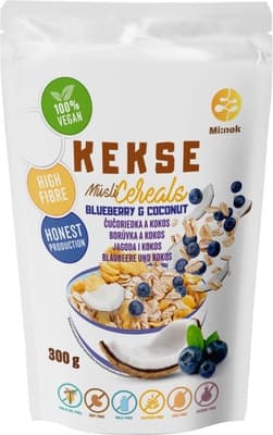 Kekse Cereálie Borůvka a kokos bez lepku
