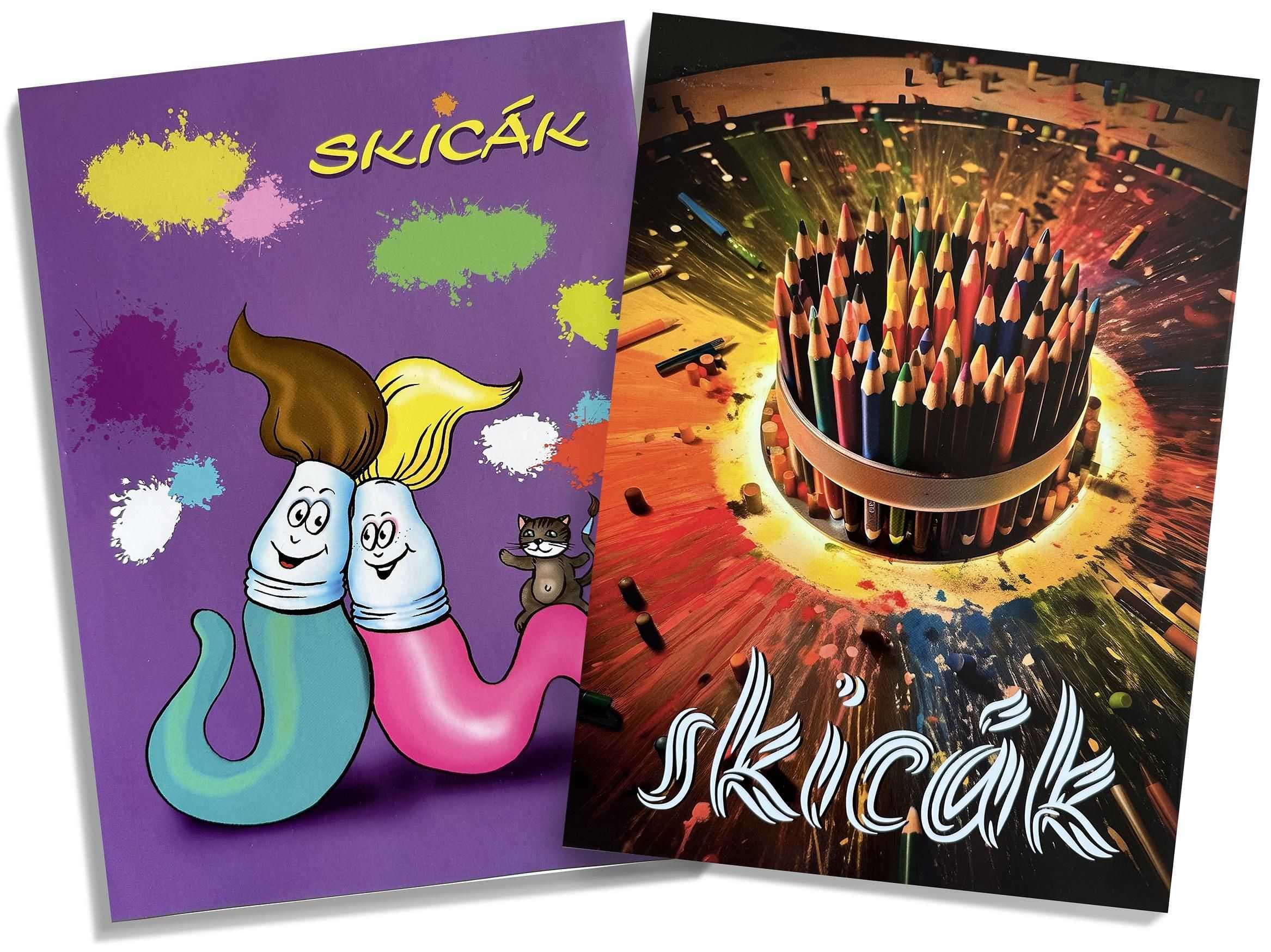 Skicák A4 20l speciál, různé motivy