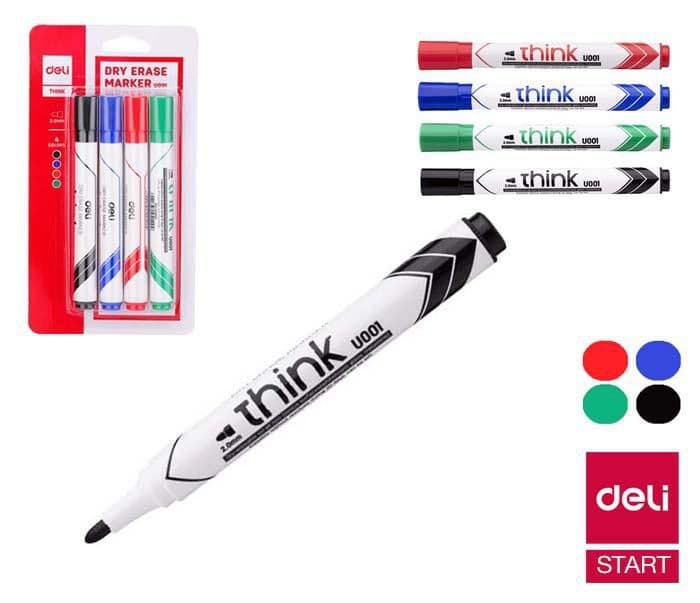 Deli Popisovač EU00101/4 sada kulatý stíratelný